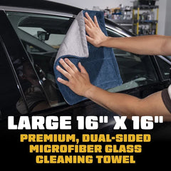 CleanStroke Dual-Sided Microfiber Glass Towel 2-Pack